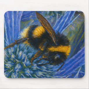Tapis De Souris Bumblebee sur le chardon bleu