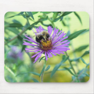 Tapis De Souris Bumblebee sur Purple Daisy