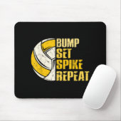 Tapis De Souris Bump Set Spike Répéter Volleyball Fun (Avec souris)
