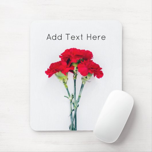 Tapis De Souris Bundle of Red Carnation Flowers (Avec souris)