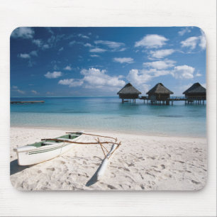 Tapis De Souris Bungalows depuis la plage Motu Toopua