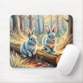 Tapis De Souris Bunnies En Forêt (Avec souris)