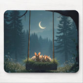 Tapis De Souris Bunnies Nichés dans un nid à ailes (Devant)