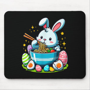 Tapis De Souris Bunny de Pâques Ramen Kawaii Japonaise Noodle Femm
