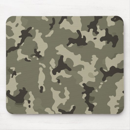 Tapis De Souris Bureau de jeu de style camouflage vert mat (Devant)