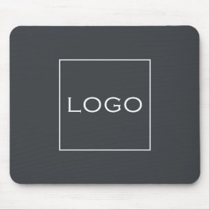 Tapis De Souris Bureau d'ordinateur gris charbon neutre avec logo