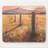 Tapis De Souris Bureau Fleur Sauvage Coucher de Soleil Personnalis (Devant)