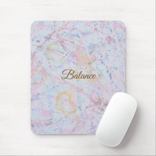 Tapis De Souris Bureau personnalisé Pastel Aquarelle Abstrait Équi