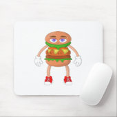 Tapis De Souris Burger convivial (Avec souris)