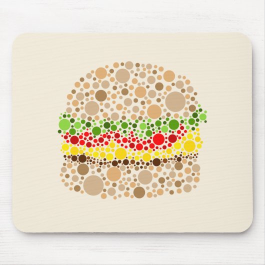 Tapis De Souris Burger en points (Devant)