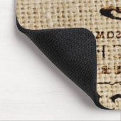 Tapis De Souris burlap scripts shabby chic country cake (Coin)