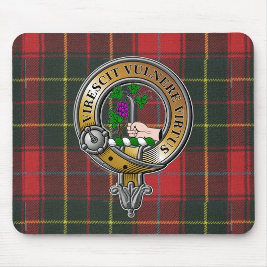 Tapis De Souris Burnett Tartan & Badge (Devant)