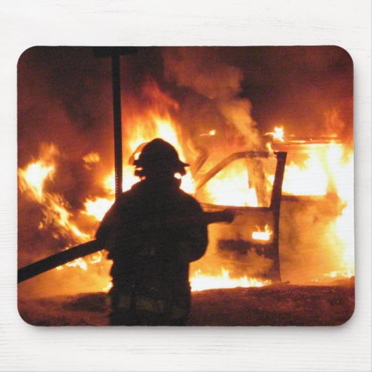 Tapis De Souris Burning du feu de véhicule ! Mousepad (Devant)
