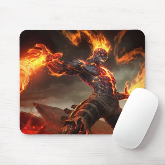 Tapis De Souris Burning Vengeance Jeu Mousepad | Thème flamme (Avec souris)