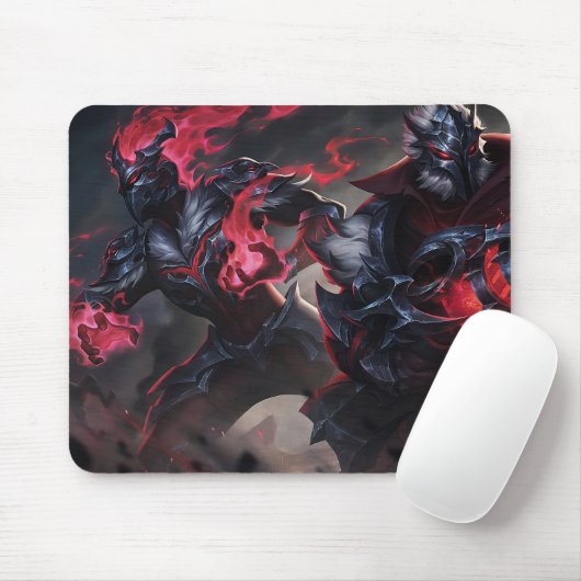 Tapis De Souris Burning Vengeance Jeu Mousepad | Thème flamme (Avec souris)
