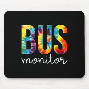 Tapis De Souris Bus Monitor Tie Dye Jour d'appréciation Bonjour Re