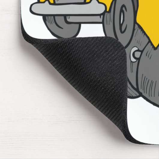 Tapis De Souris Bus scolaire fou jaune (Coin)