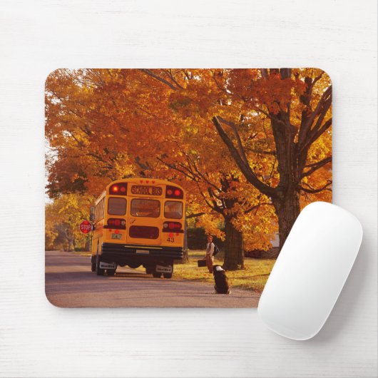 TAPIS DE SOURIS BUS SCOLAIRE MOUSEPAD (Avec souris)