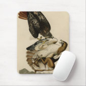 Tapis De Souris Buse à queue rouge des oiseaux d'Amérique d'Audubo (Avec souris)