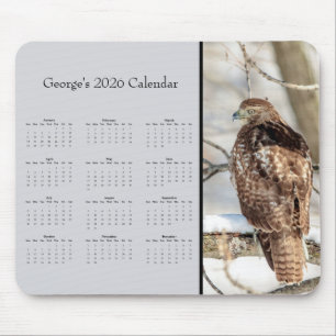 Tapis De Souris Buse à queue rousse : Personnalisez votre calendri