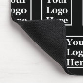 Tapis De Souris Business Black Your Logo Ici Motif Modèle (Coin)