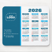 Tapis De Souris Business Logo 2026 Calendar Template Mousepad (Devant)