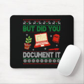 Tapis De Souris But Did You Doent It Funny Office Christmas Ugly S (Avec souris)