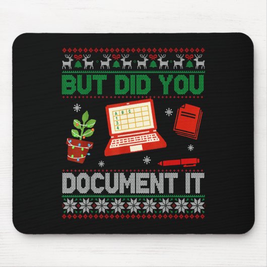 Tapis De Souris But Did You Doent It Funny Office Christmas Ugly S (Devant)