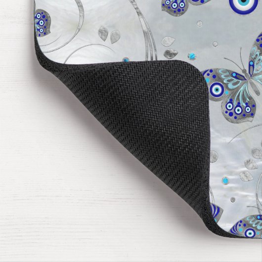 Tapis De Souris Butterfly Evil Eye Pattern on pearl (Coin)