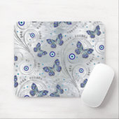 Tapis De Souris Butterfly Evil Eye Pattern on pearl (Avec souris)