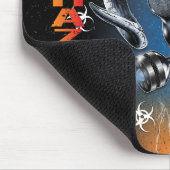 TAPIS DE SOURIS BW ! AVERTISSEMENT BIOHAZARD ! CRÂNE (Coin)