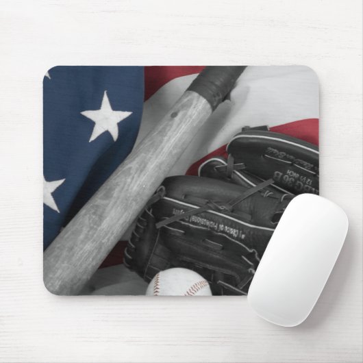 Tapis De Souris bwredblue de basebasll (Avec souris)
