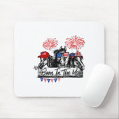 Tapis De Souris Byrn In Usa Horses Drôle Cheval 4 juillet (Avec souris)