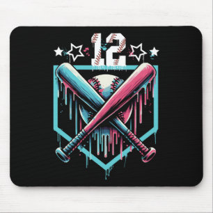 Tapis De Souris Bysebyll Drip 12e anniversaire garçons numéro 12 j