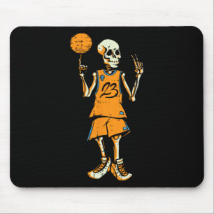 Tapis De Souris Bysketbyll Skeleton Halloween Costume amusant Skun