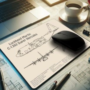 Tapis De Souris C-130 Hercules - Plan directeur de l'avion AD