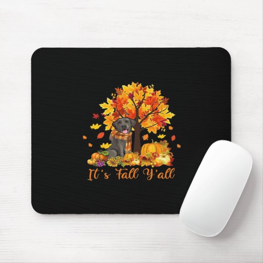 Tapis De Souris C’est automne Y’all Halloween Thanksgiving Retro G (Avec souris)