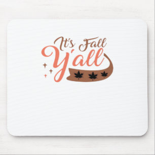 Tapis De Souris C’est l’automne Y’all, automne Citrouille Squelett