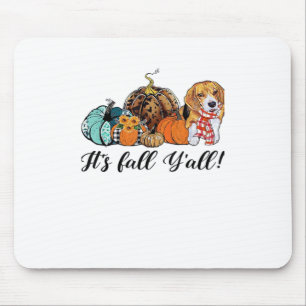 Tapis De Souris C’est l’automne Y’all Beagle mignon Amoureux des c