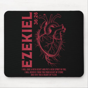 Tapis De Souris C Ezekiel 36-26 Cœur de chair Verset biblique Vint