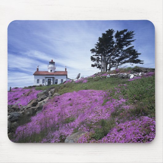Tapis De Souris CA, Crescent City, phare de Battery Point avec (Devant)