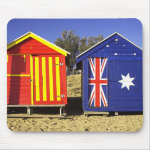 Tapis De Souris Cabanons de bain, plage de Middle Brighton, Port 2