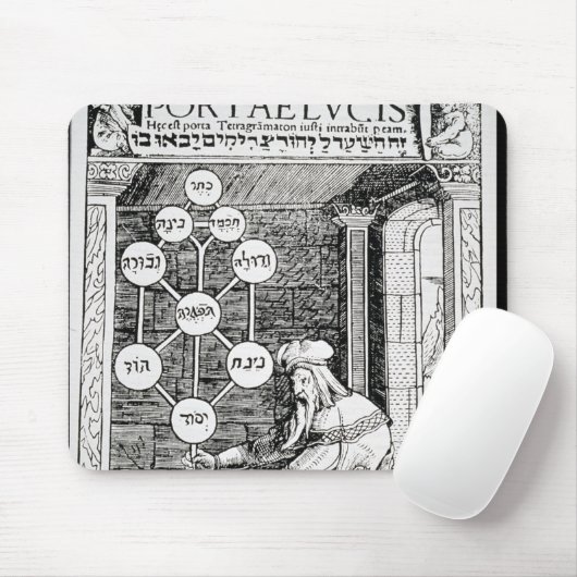 Tapis De Souris Cabbalist juif tenant un sephiroth (Avec souris)
