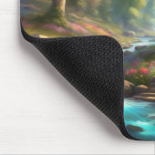 Tapis De Souris Cabine dans le Woods Mountain Stream (Coin)