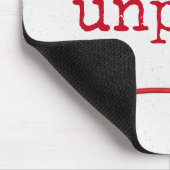 Tapis De Souris Câble USB rouge avec texte UNPLUG (Coin)