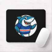 Tapis De Souris Cabo Verde Flag Shark Funny Cabo Verdean (Avec souris)