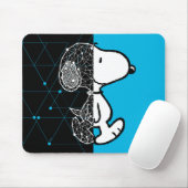 Tapis De Souris cacahuètes | Conception géométrique Snoopy (Avec souris)