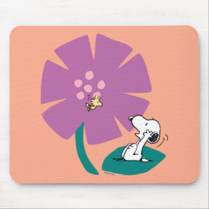 Tapis De Souris cacahuètes   Illustration de la nature Fleur pourp