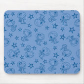 Tapis De Souris cacahuètes | Snoopy Blue Space Astronaut Motif (Devant)