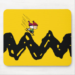 Tapis De Souris cacahuètes   Snoopy & Linus Sled Ride